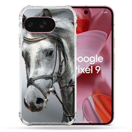 Coque Renforcée Pour Google Pixel 9 Animal Cheval Blanc