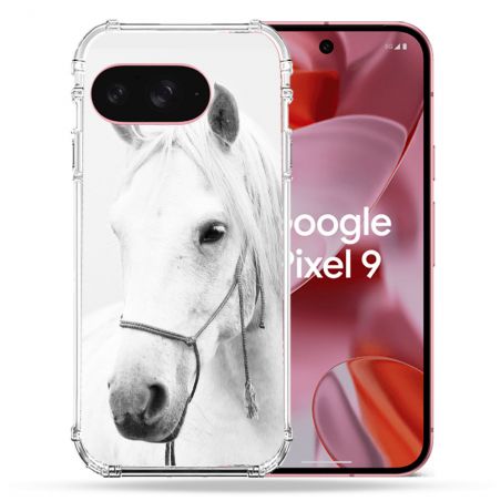 Coque Renforcée Pour Google Pixel 9 Animal Cheval Cristal