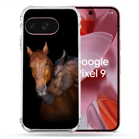 Coque Renforcée Pour Google Pixel 9 Animal Cheval Marron