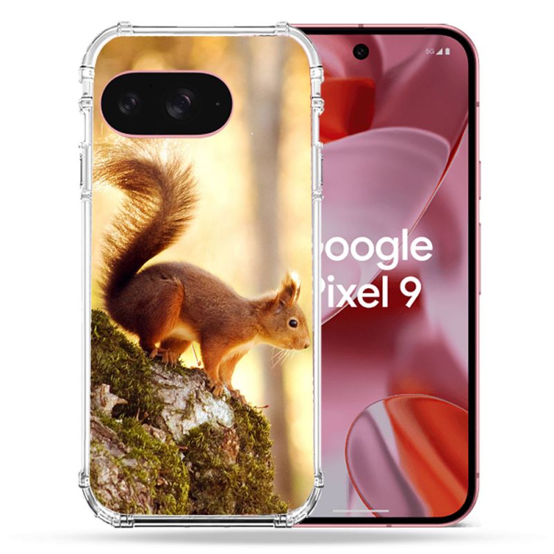 Coque Renforcée Pour Google Pixel 9 Animal Ecureuil Bois