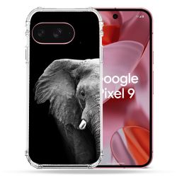 Coque Renforcée Pour Google Pixel 9 Animal Elephant Noir