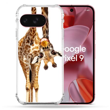 Coque Renforcée Pour Google Pixel 9 Animal Girafe Blanche