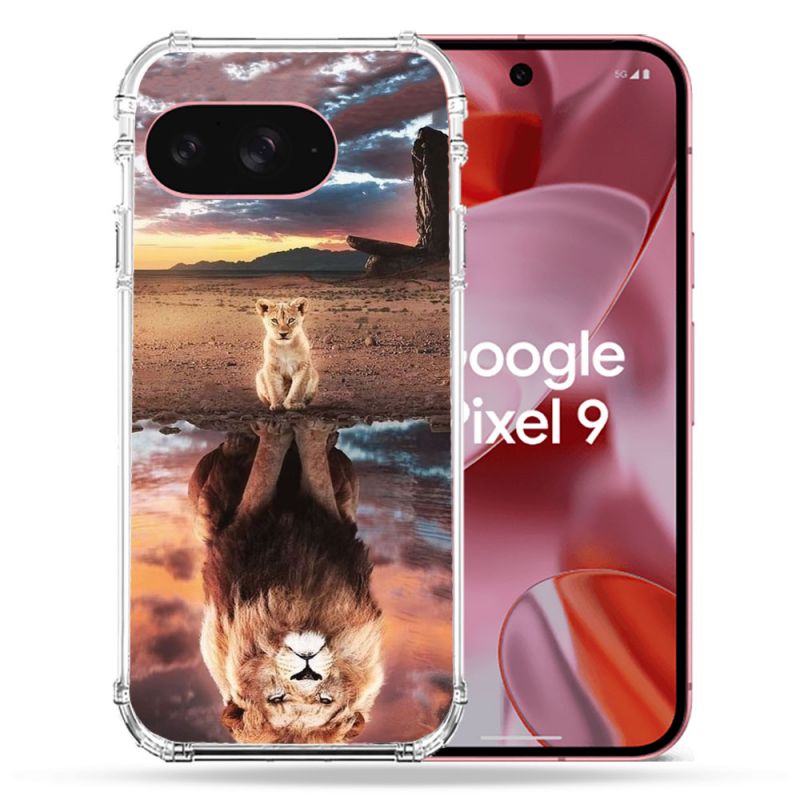 Coque Renforcée Pour Google Pixel 9 Animal Lion Reflet