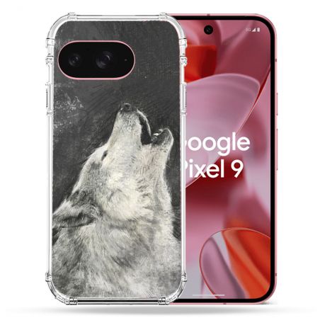 Coque Renforcée Pour Google Pixel 9 Animal Loup Hurlement