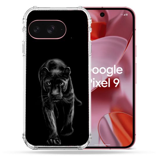 Coque Renforcée Pour Google Pixel 9 Animal Panthère Noire