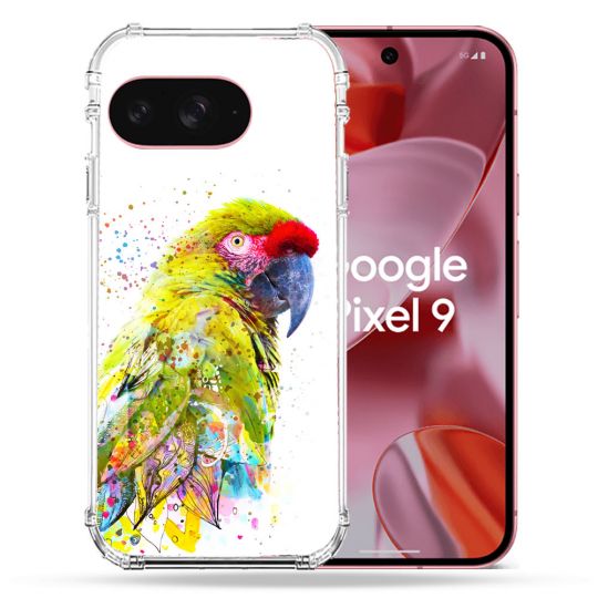 Coque Renforcée Pour Google Pixel 9 Animal Perroquet Jaune