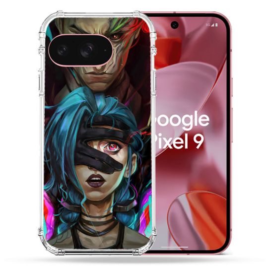 Coque Renforcée Pour Google Pixel 9 Arcane Jynx Bleu