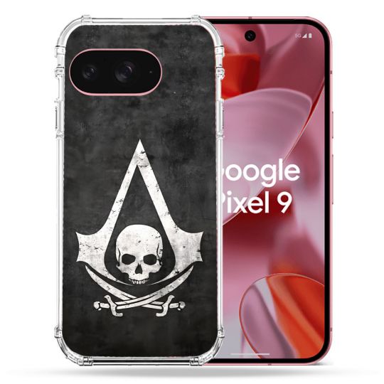 Coque Renforcée Pour Google Pixel 9 Assassin Creed Tete Mort