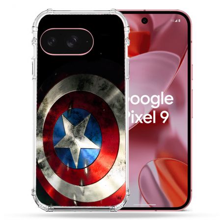 Coque Renforcée Pour Google Pixel 9 Captain America Bouclier
