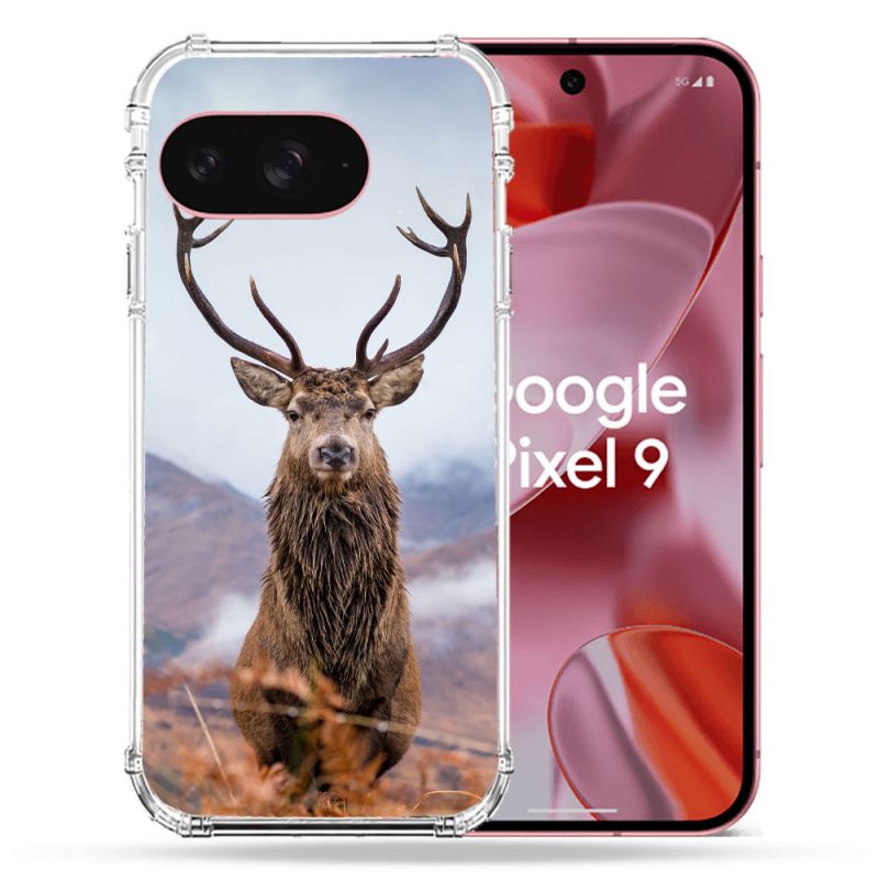 Coque Renforcée Pour Google Pixel 9 Chasse Chevreuil Montagne