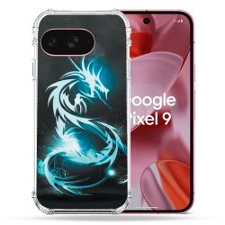 Coque Renforcée Pour Google Pixel 9 Fantastique Dragon Bleu