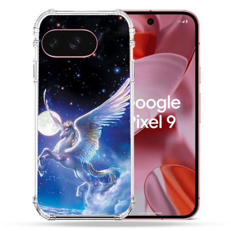 Coque Renforcée Pour Google Pixel 9 Fantastique Licorne Céleste
