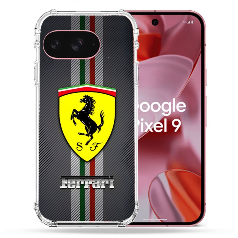 Coque Renforcée Pour Google Pixel 9 Ferrari Carbone