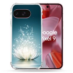 Coque Renforcée Pour Google Pixel 9 Fleur Lotus Blanc