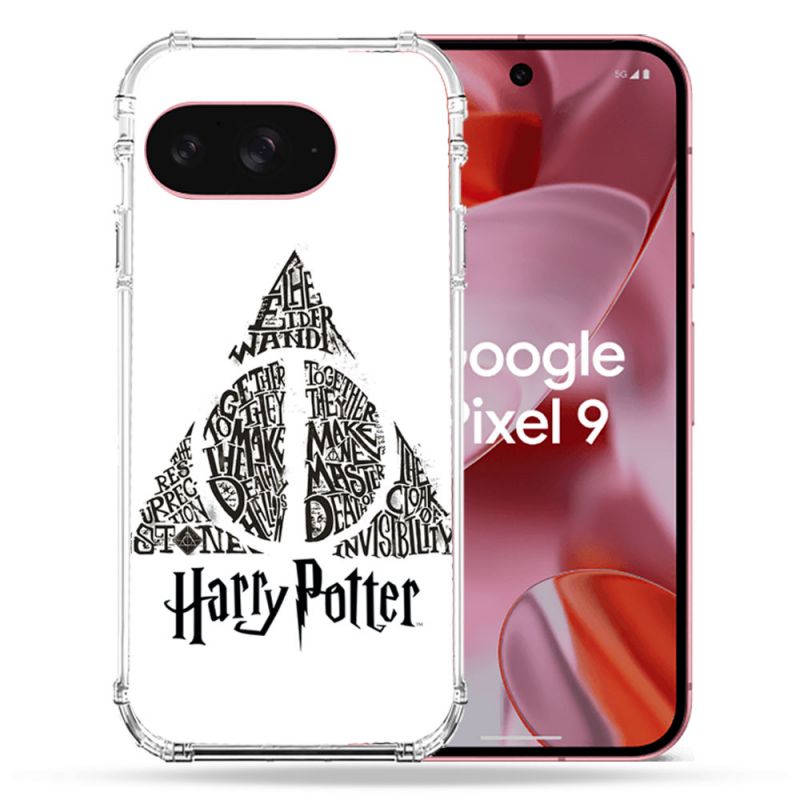 Coque Renforcée Pour Google Pixel 9 Harry Potter Hollows triangle Blanc