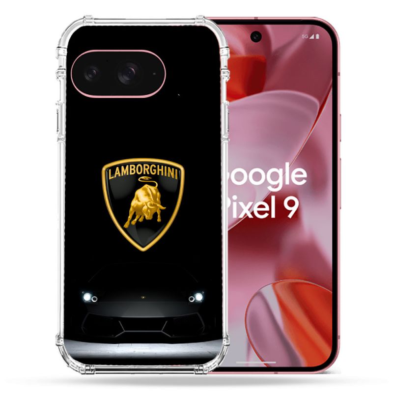 Coque Renforcée Pour Google Pixel 9 Lamborghini Noir