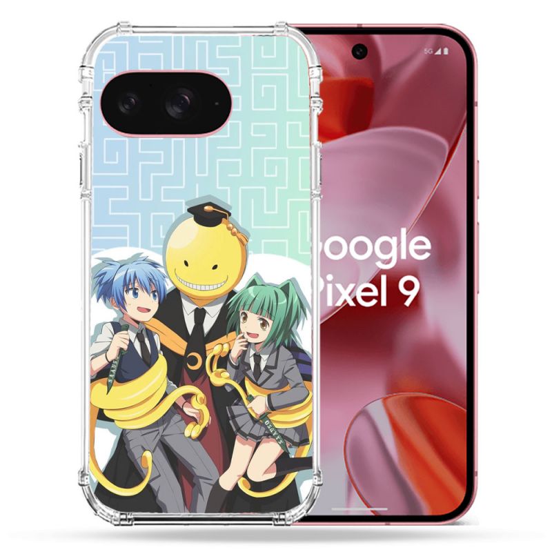 Coque Renforcée Pour Google Pixel 9 Manga Assassination Classroom Kuro Trio