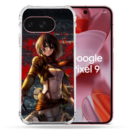 Coque Renforcée Pour Google Pixel 9 Manga Attaque Titans Mikasa