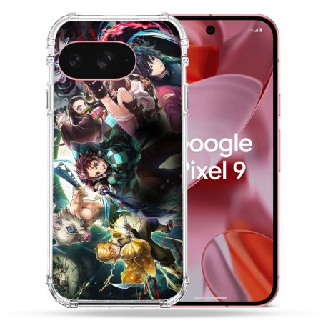 Coque Renforcée Pour Google Pixel 9 Manga Demon Slayer Groupe