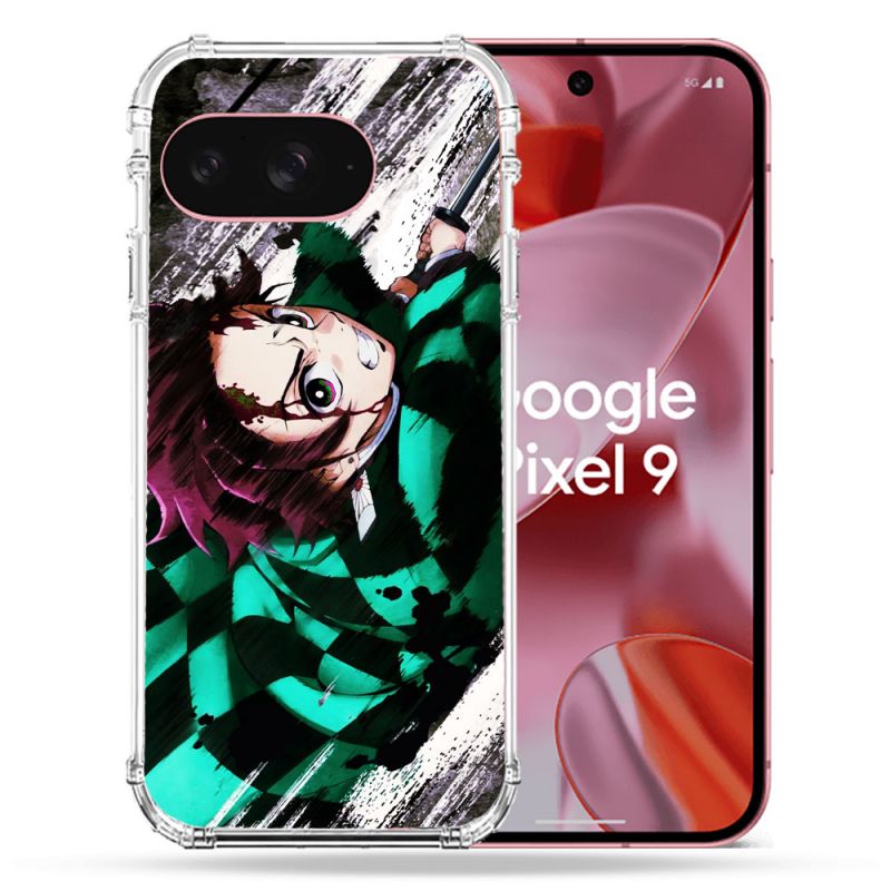Coque Renforcée Pour Google Pixel 9 Manga Demon Slayer Tanjiro