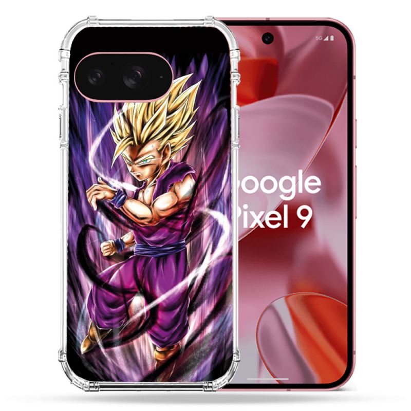 Coque Renforcée Pour Google Pixel 9 Manga Dragon Ball Sangohan Violet
