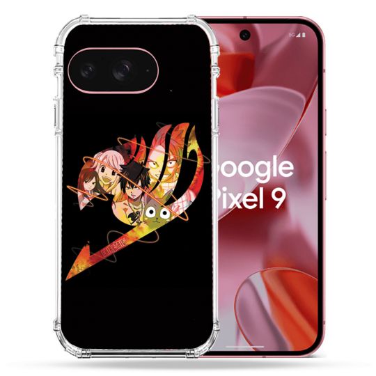 Coque Renforcée Pour Google Pixel 9 Manga Fairy Tail Logo Noir