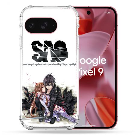 Coque Renforcée Pour Google Pixel 9 Manga SAO sword Art Online Blanc