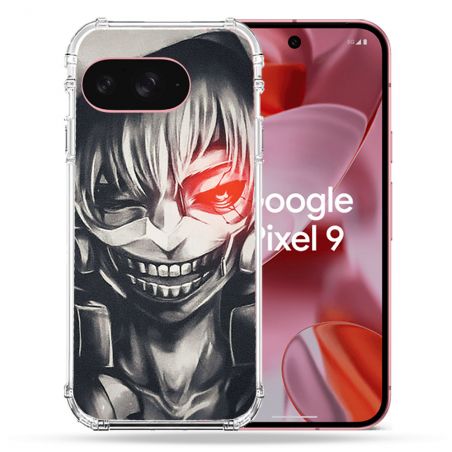 Coque Renforcée Pour Google Pixel 9 Manga Tokyo Ghoul Kaneki Noir