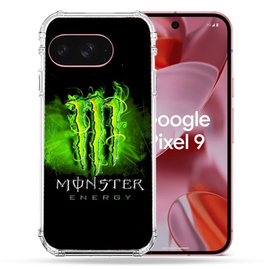 Coque Renforcée Pour Google Pixel 9 Monster Energy Vert