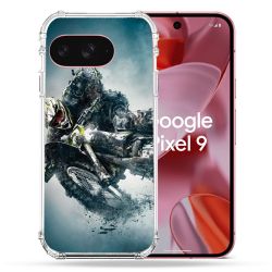 Coque Renforcée Pour Google Pixel 9 Moto Cross Ombre
