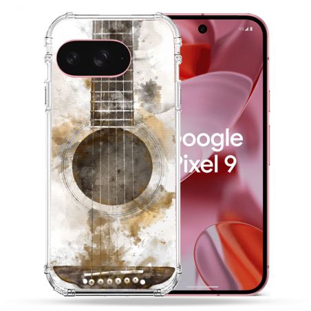 Coque Renforcée Pour Google Pixel 9 Musique Guitare Tag