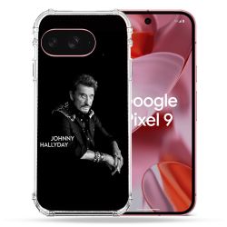 Coque Renforcée Pour Google Pixel 9 Musique Johnny Hallyday Noir