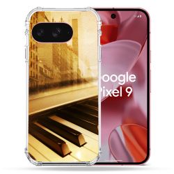 Coque Renforcée Pour Google Pixel 9 Musique Piano Retro