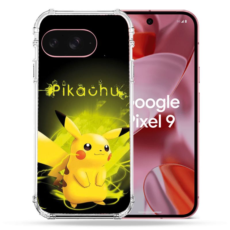 Coque Renforcée Pour Google Pixel 9 Pokemon Pikachu Eclair