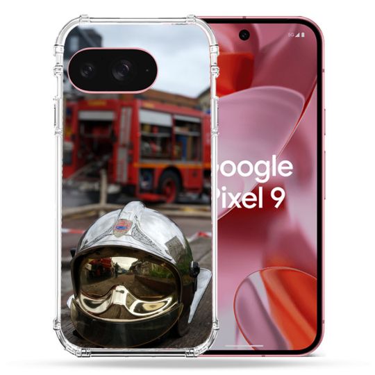 Coque Renforcée Pour Google Pixel 9 Pompier Casque Camion