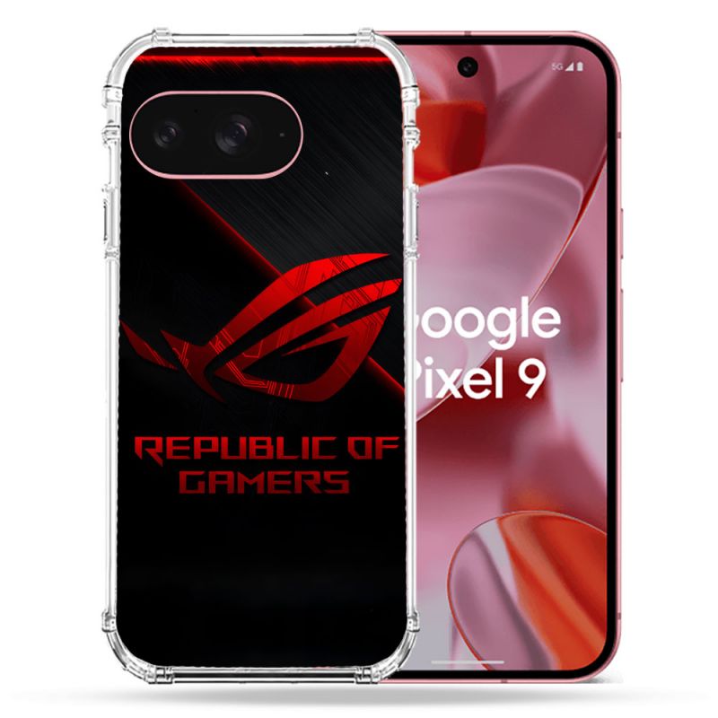 Coque Renforcée Pour Google Pixel 9 ROG Rouge