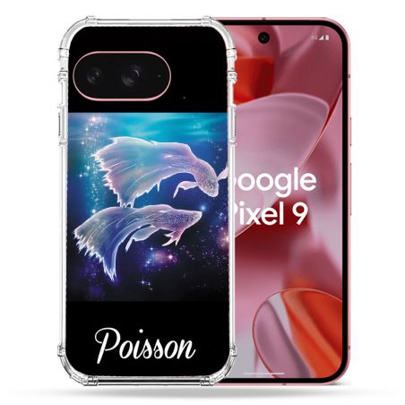 Coque Renforcée Pour Google Pixel 9 Signe Zodiaque 2 Poisson