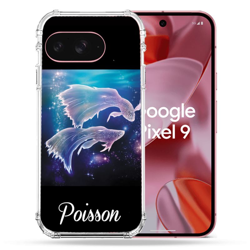 Coque Renforcée Pour Google Pixel 9 Signe Zodiaque 2 Poisson