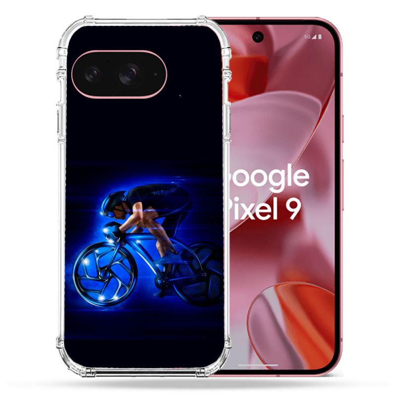 Coque Renforcée Pour Google Pixel 9 Sport Cyclisme Bleu