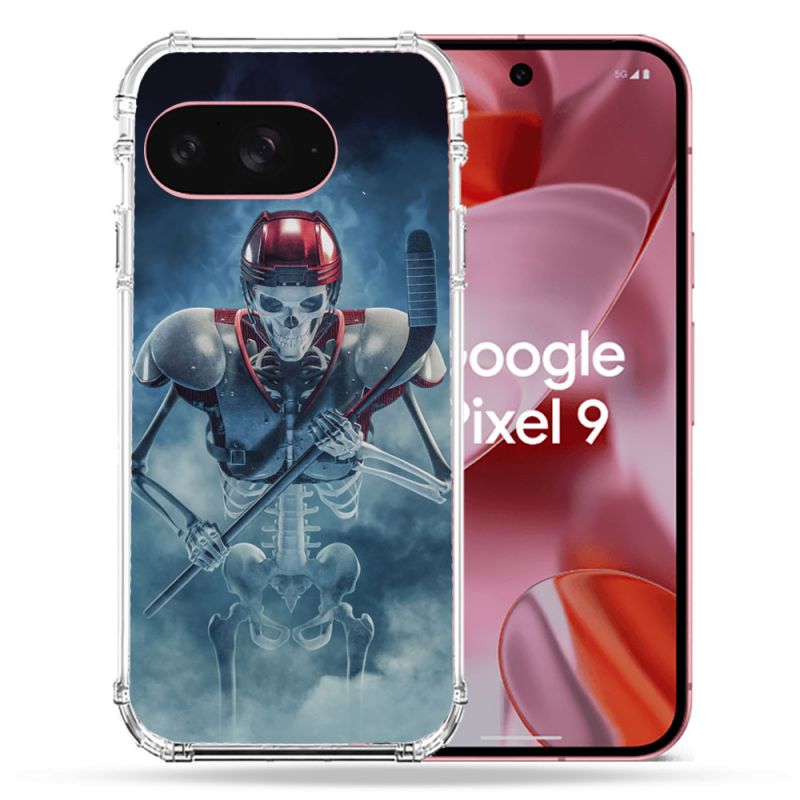 Coque Renforcée Pour Google Pixel 9 Sport Hockey Squelette