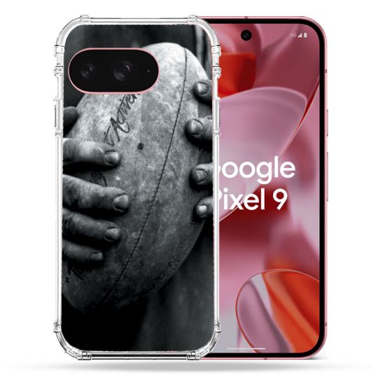 Coque Renforcée Pour Google Pixel 9 Sport Rugby Ballon Vintage