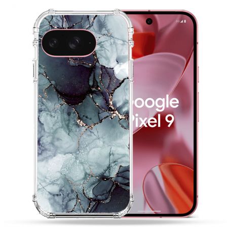 Coque Renforcée Pour Google Pixel 9 Texture Marbre Gris