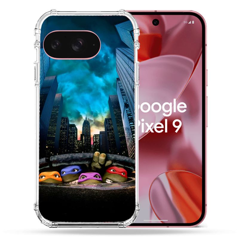 Coque Renforcée Pour Google Pixel 9 Tortue Ninja Ville