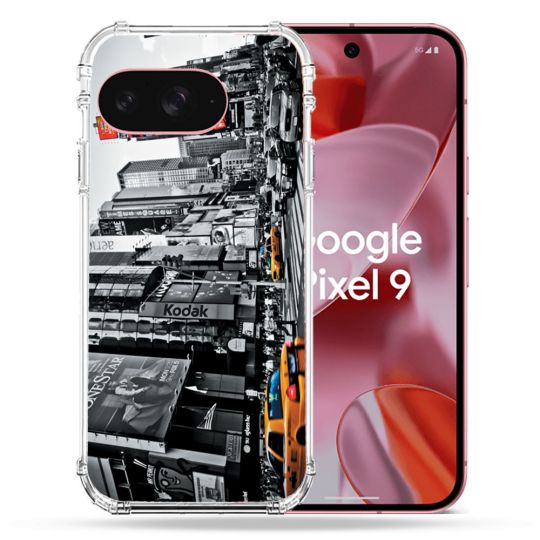 Coque Renforcée Pour Google Pixel 9 Voyage Amerique USA New York Taxi