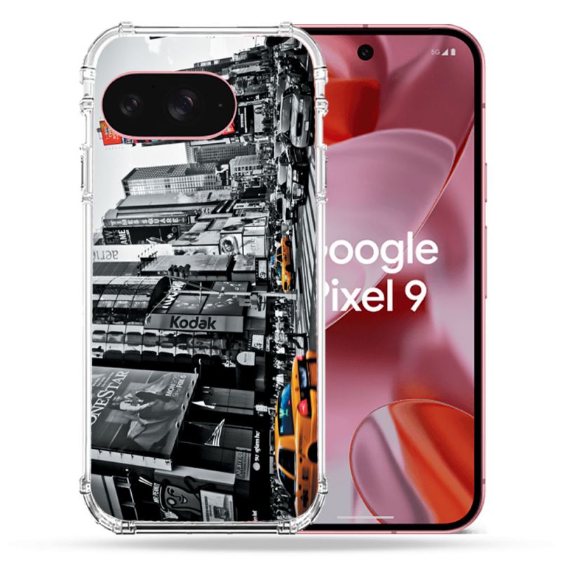Coque Renforcée Pour Google Pixel 9 Voyage Amerique USA New York Taxi