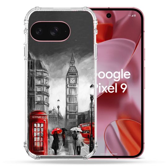 Coque Renforcée Pour Google Pixel 9 Voyage Angleterre Londres Vintage