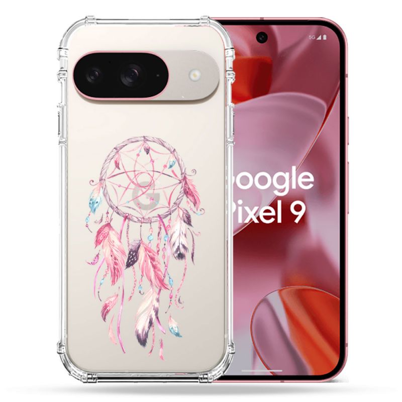 Coque Transparente Pour Google Pixel 9 Attrape Reve Rose