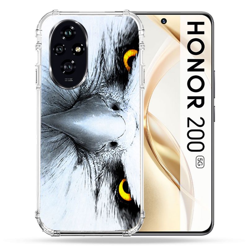 Coque Renforcée Pour Honor 200 5G Animal Aigle Royal Blanc