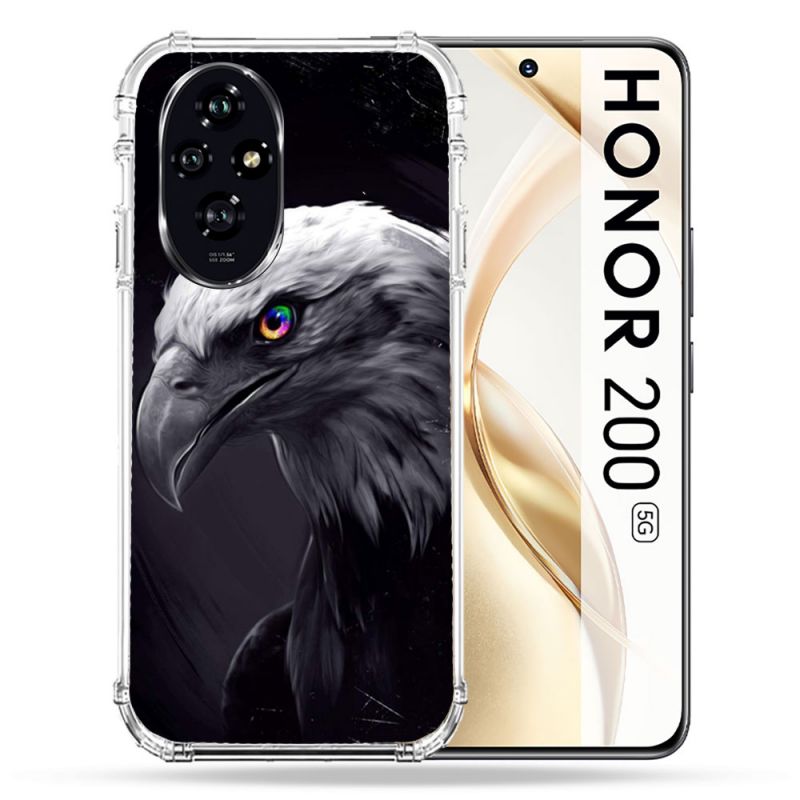 Coque Renforcée Pour Honor 200 5G Animal Aigle Royal Noir