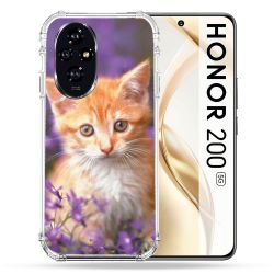 Coque Renforcée Pour Honor 200 5G Animal Chat Violet